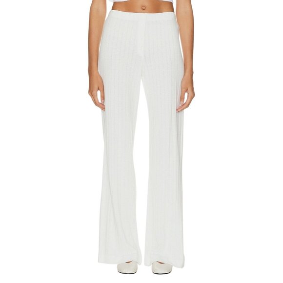 LESET White Wide Leg Pants